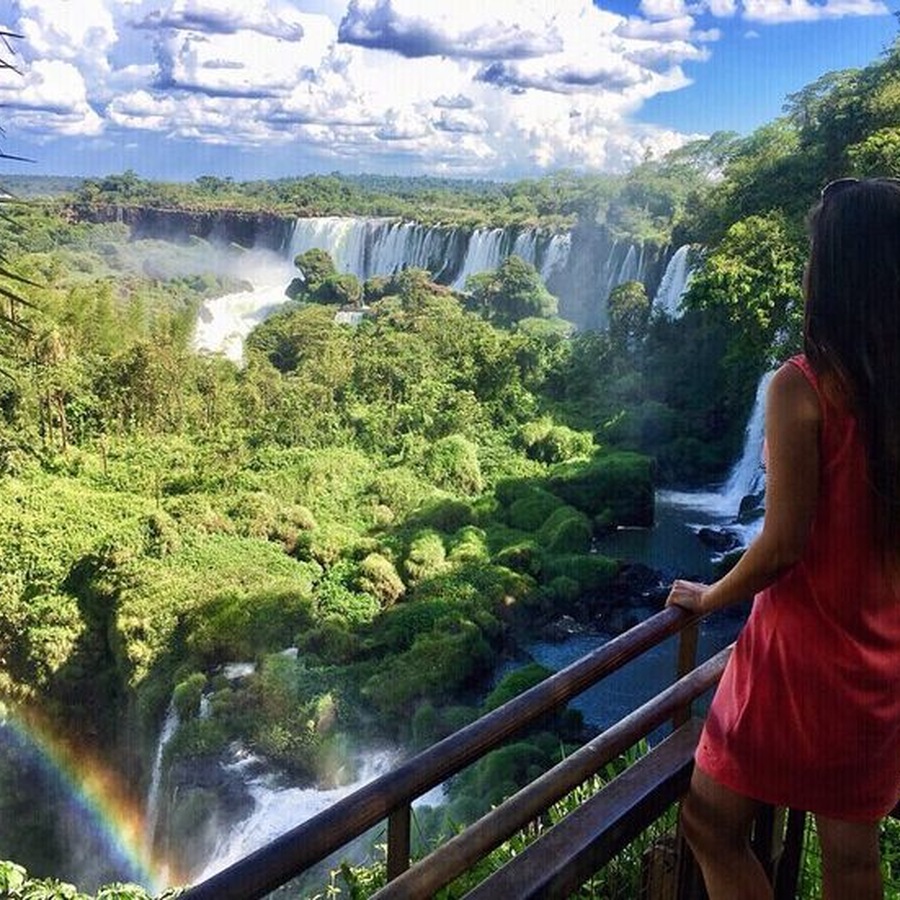 Viewpoint with waterfall landscape